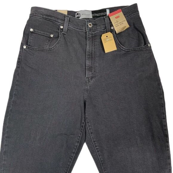 NWT Womens Levi's SilverTab High-Waisted Rise Mom Jeans Black 32 x 27 80s Style - Picture 3 of 12